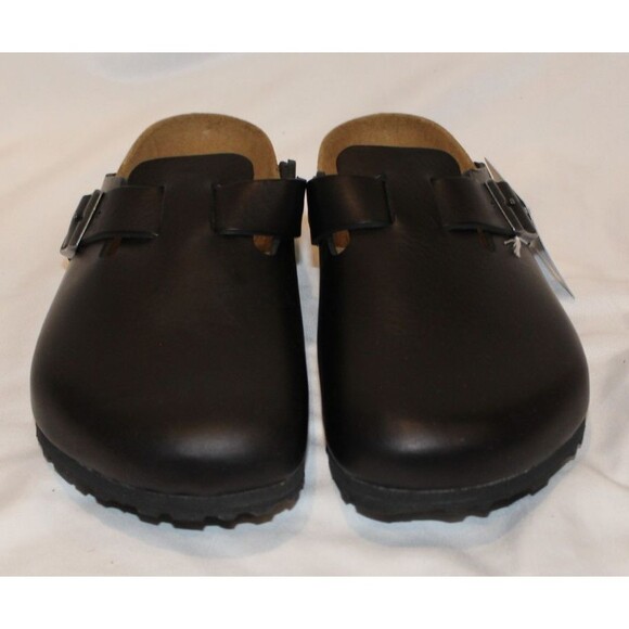 Birkenstock Boston Suede Mule Clog Leather Sandals EU 42 BLACK Men 9-9.5 REGULAR - Picture 4 of 7